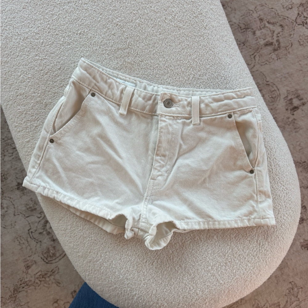 Zara White Denim Shorts